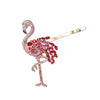 Culturesse Pink Flemingo Rhinestone Statement Hair Clip