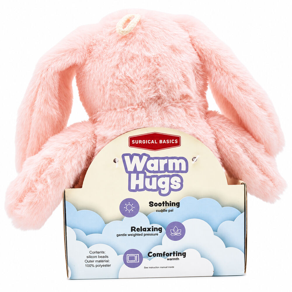 Surgical Basics Hugs Rabbit Cozy Plush Soft Cuddly Toy Heat Pack