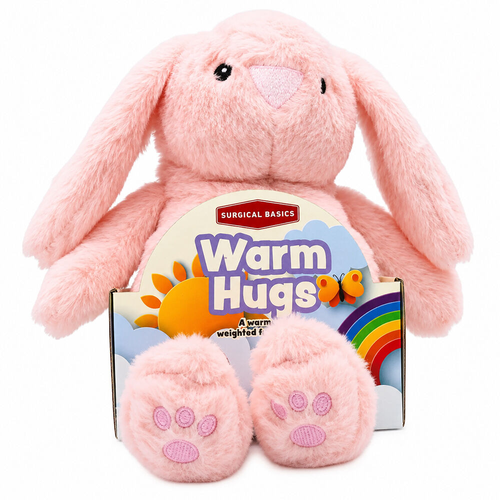 Surgical Basics Hugs Rabbit Cozy Plush Soft Cuddly Toy Heat Pack