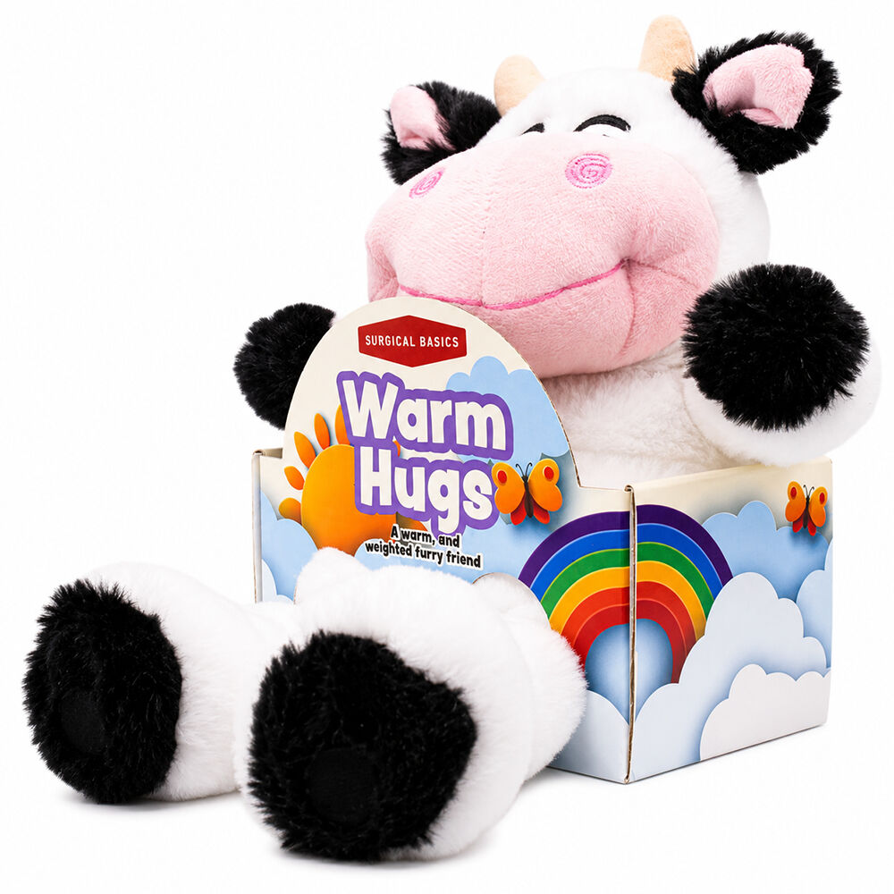 Surgical Basics Hugs Cow Cozy Plush Soft Cuddly Toy Heat Pack