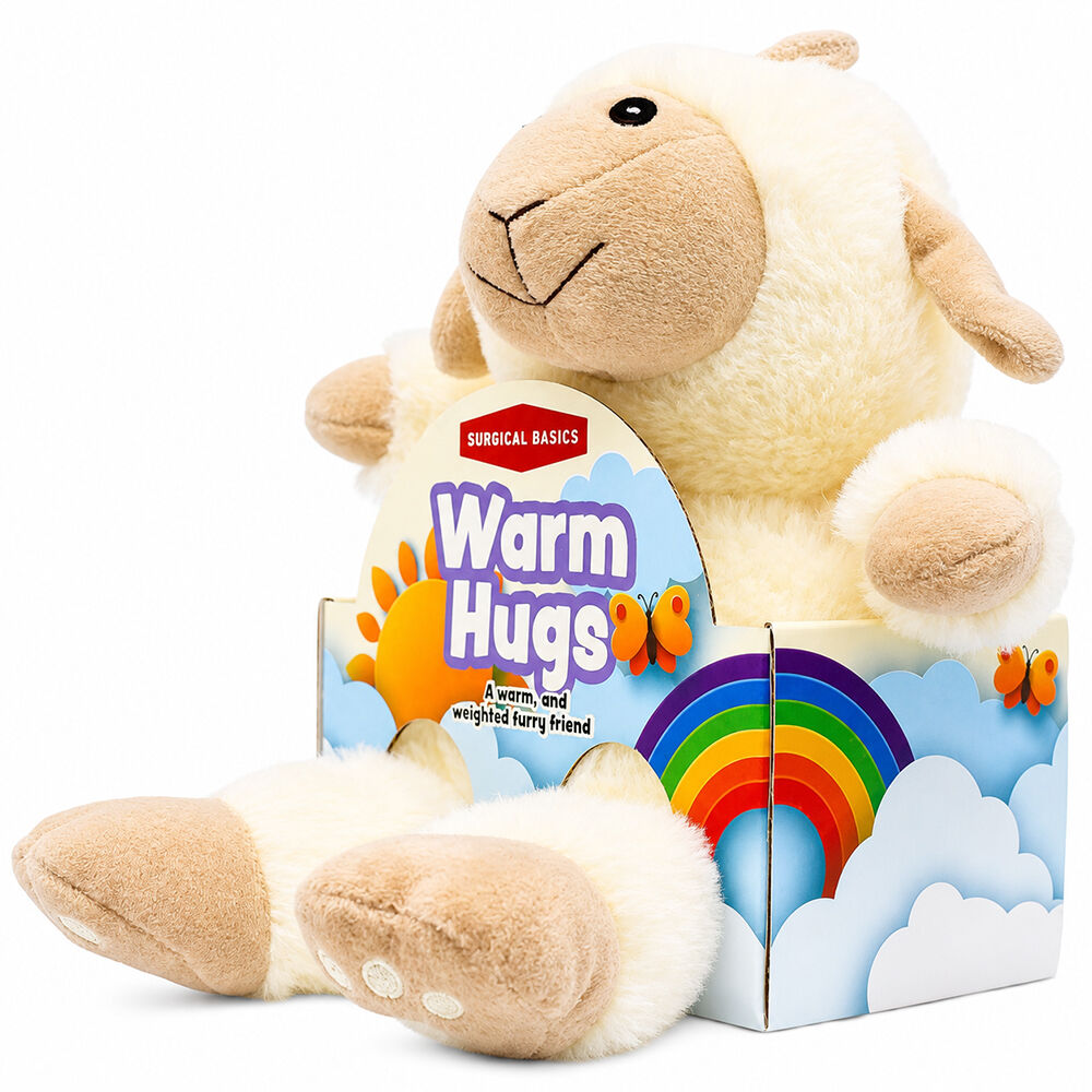 Surgical Basics Hugs Sheep Cozy Plush Soft Cuddly Toy Heat Pack