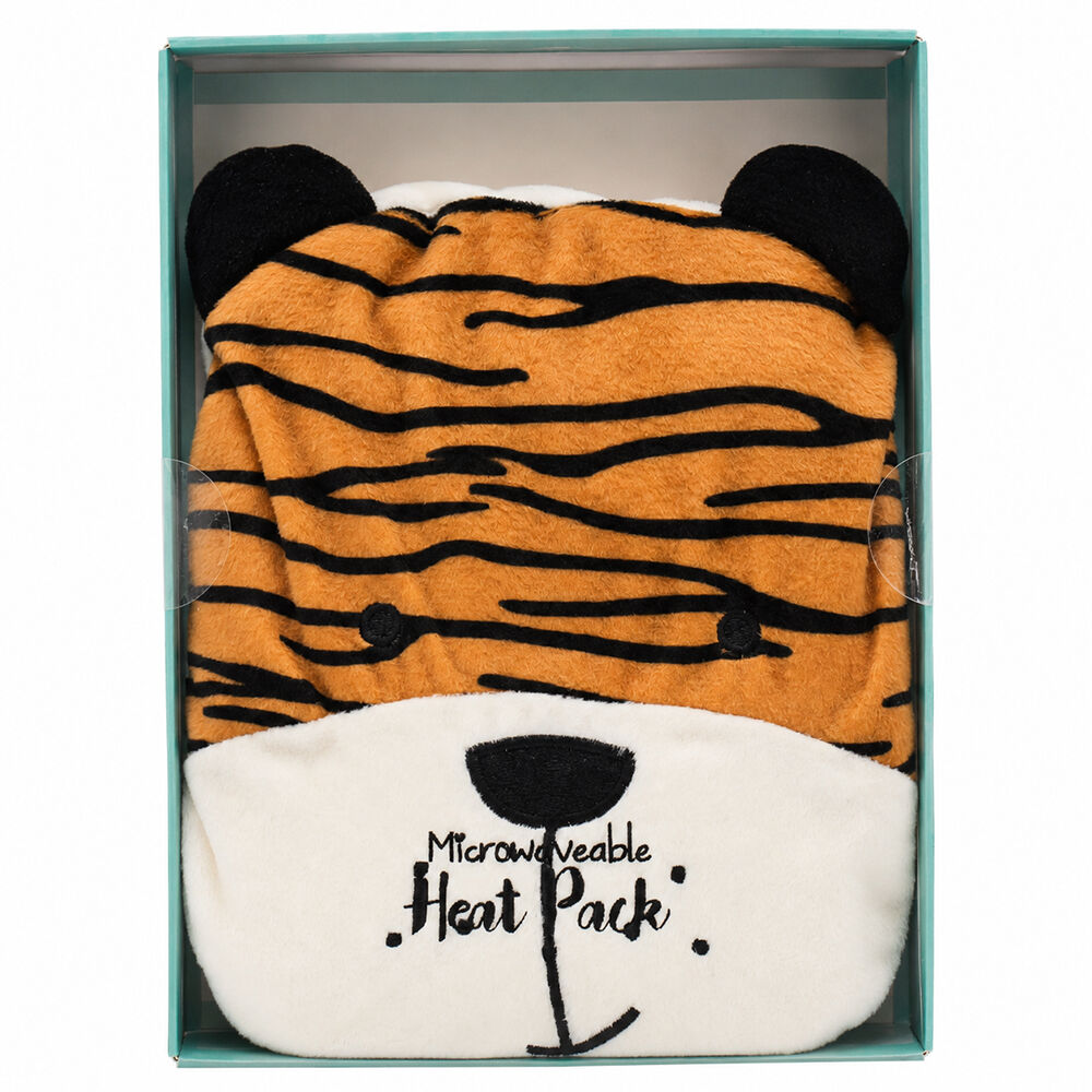Tiger Shaped Microwaveable Heat Pack Soothing Warmth and Cuddly Comfort
