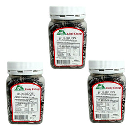 Candy Cottage Humbugs 3 x 250g Peppermint Lollies Set Made in Australia