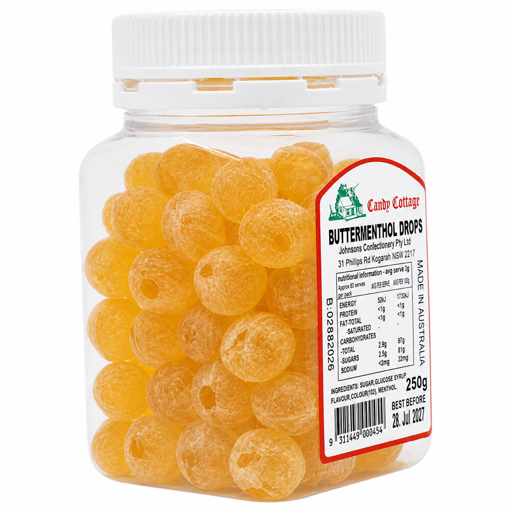 Candy Cottage Butter Menthol 3 x 250g Old Style Lollies Set Australian