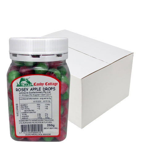 Candy Cottage 10 x Rosey Apple 250gm Old Fashioned Lollies Sweets Bulk Pack