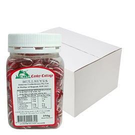 Candy Cottage 10 x Bullseyes 250gm Old Fashioned Lollies Sweets Bulk Pack