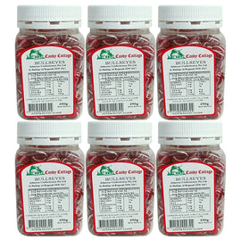 Candy Cottage Bullseyes 6 x 250g Old Style Peppermint Lollies Set