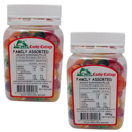 Candy Cottage Family Assorted Old Fashioned Lollies 2 x 250g Pack