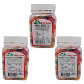 Candy Cottage Family Assorted 3 x 250g Old Style Lollies Set Australian
