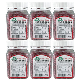 Candy Cottage Musk Drops 6 x 250g Old Style Lollies Set Australian