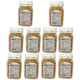 Candy Cottage 10 x Ginger & Lemon 250gm Old Fashioned Lollies Sweets Bulk Pack
