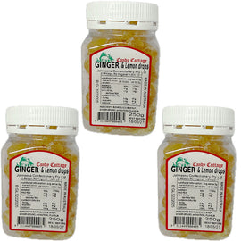 Candy Cottage Ginger & Lemon 3 x 250g Old Style Lollies Set Australia