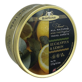 Simpkins Eucalyptus and Lemon 175g Tin Sweets Candy Lollies
