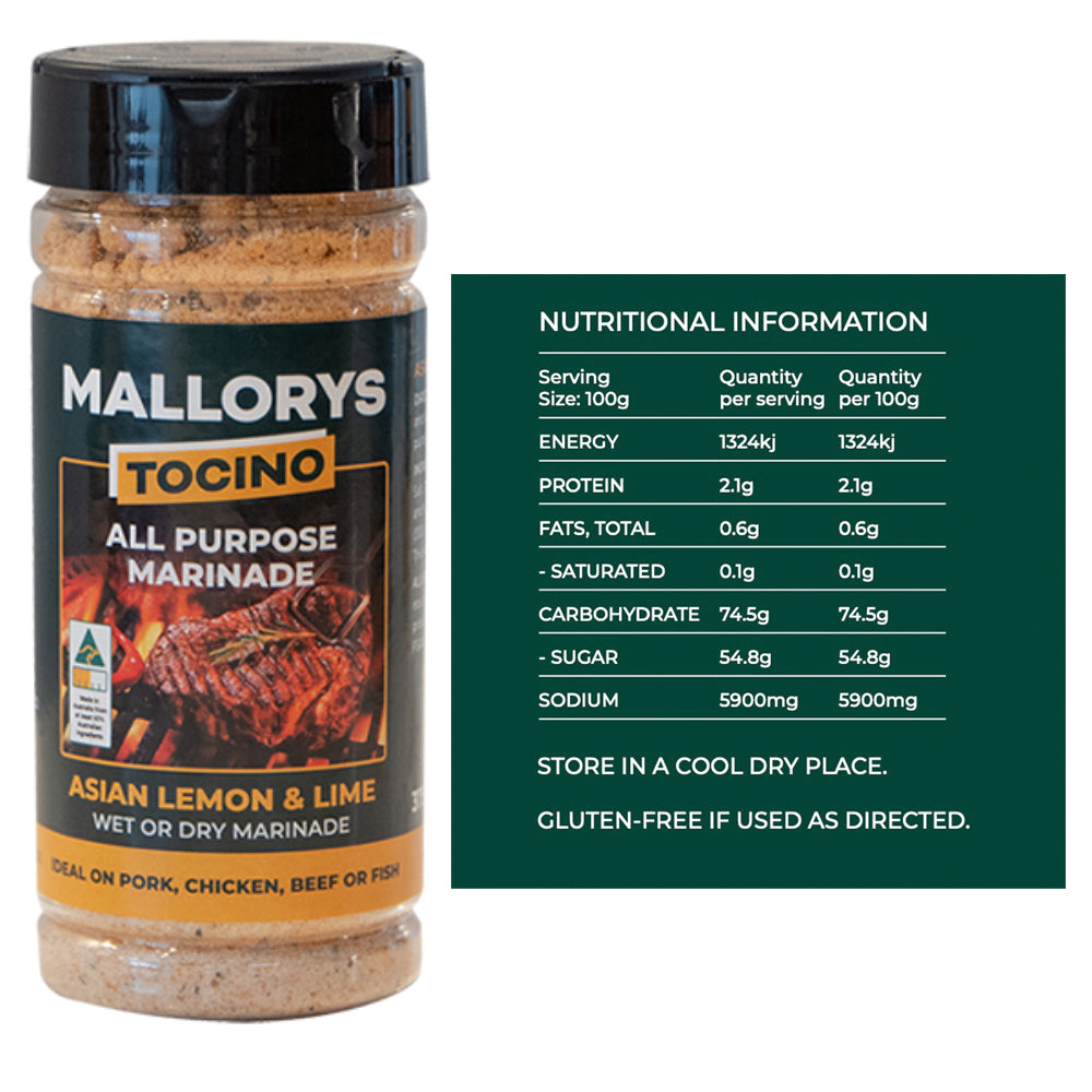 Mallorys Tocino Ultimate BBQ Flavour Hit Combo Spice Marinade Rub 6 Pack