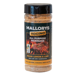 Mallorys Jerky Asian Lemon Lime Meat Rub 375g Zesty BBQ (for Human Consumption)