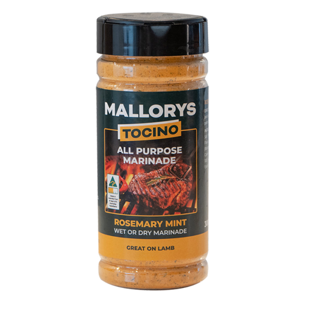 Mallorys Tocino All Purpose Meat Dry Rub Marinade Rosemary Mint 300g