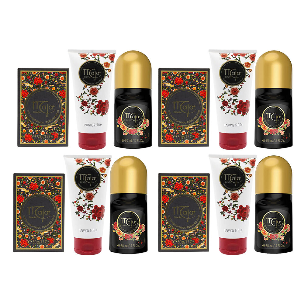 Maja Floral Hand Soap Hand Cream Deodorant Trio Pack of 4 for Women