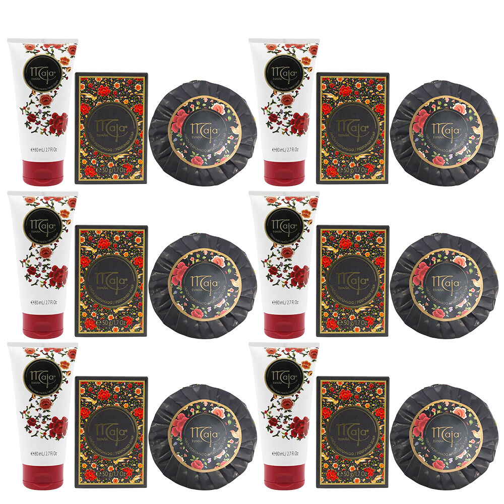 Maja Hand Cream 80ml with 50g Hand Soap and 100g Round Soap Set Pack of 6