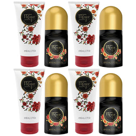 Maja Hand Cream 80ml and Deodorant Roll On 50ml Duo Pack of 4 Classic Floral
