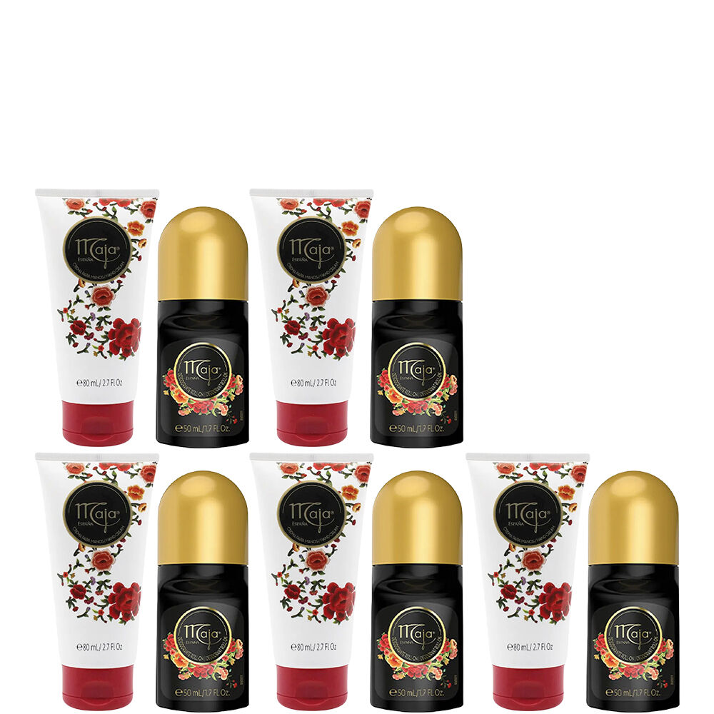 Maja Classic Floral Hand Cream 80ml and Roll On Deodorant 50ml Pack of 5