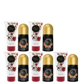 Maja Classic Floral Hand Cream 80ml and Roll On Deodorant 50ml Pack of 5