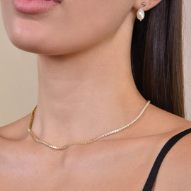 Culturesse Lucille Gold Filled Diamante Necklace / Choker