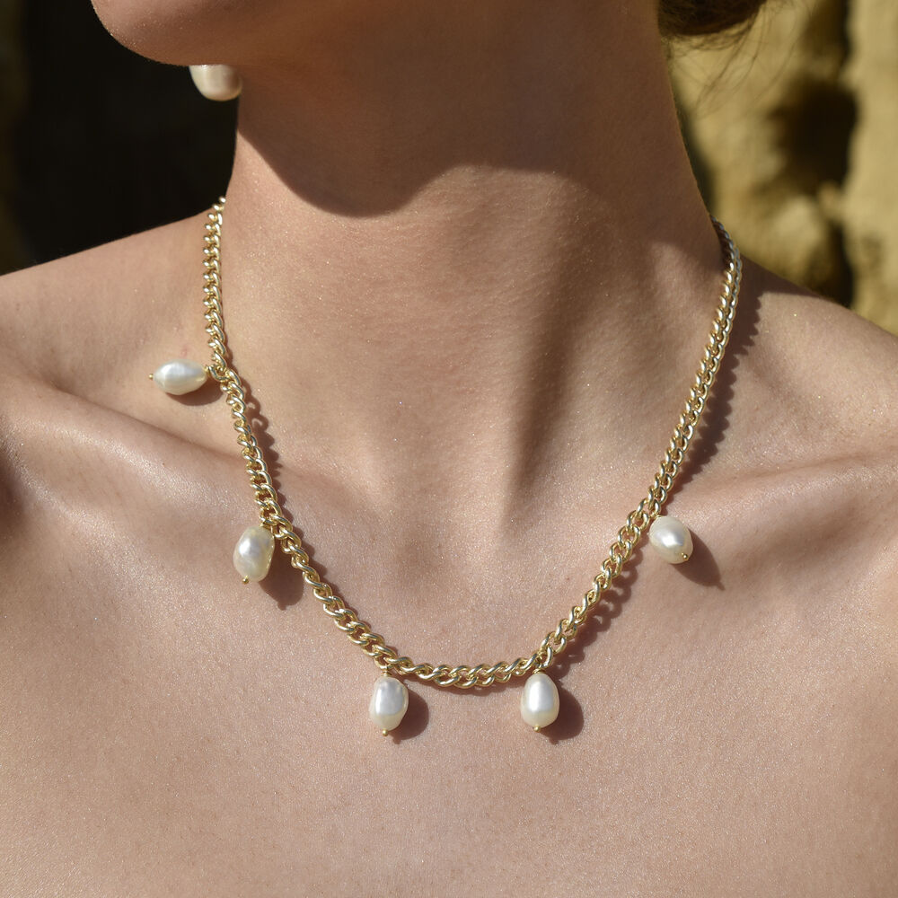 Culturesse Armenia Pearl Chain Necklace