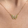 Culturesse Bindi Interlinked Butterfly Pendant Necklace (Gold)
