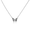 Culturesse Bindi Interlinked Butterfly Pendant Necklace (Silver)