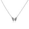 Culturesse Bindi Interlinked Butterfly Pendant Necklace (Silver)
