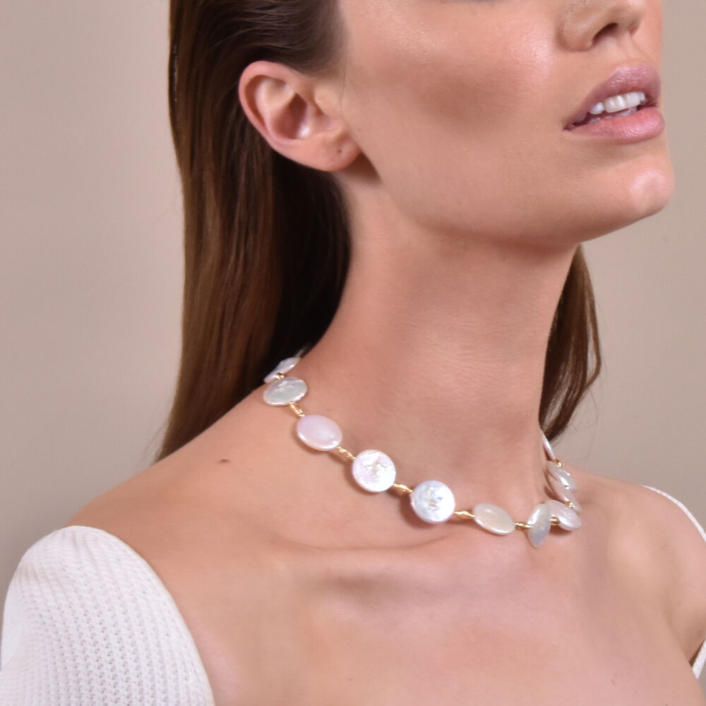 Culturesse Henrietta 18K Freshwater Pearl Necklace / Choker