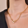 Culturesse Coco 24K Gold Buckle Chain Necklace