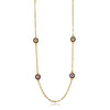 Culturesse Dilara Blue Zircon Evil Eye Necklace (Gold)