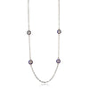 Culturesse Dilara Blue Zircon Evil Eye Necklace (Silver)