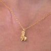 Culturesse Dainty Alpaca Pendant Necklace - Gold