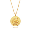 Culturesse She Is Aquarius Artisan 24K Gold Zodiac Pendant Necklace