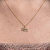 Culturesse Aquarius Diamante Pendant Necklace (Gold)