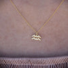 Culturesse Aquarius Diamante Pendant Necklace (Gold)