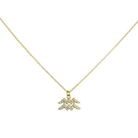Culturesse Aquarius Diamante Pendant Necklace (Gold)