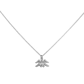 Culturesse Aquarius Diamante Pendant Necklace (Silver)