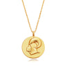 Culturesse She Is Aries Artisan 24K Gold Zodiac Pendant Necklace