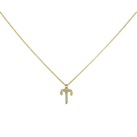 Culturesse Aries Diamante Pendant Necklace (Gold)