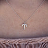 Culturesse Aries Diamante Pendant Necklace (Silver)