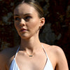 Culturesse Alva Minimal Muse Bar Pendant Necklace (Gold Vermeil)