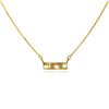 Culturesse Alva Minimal Muse Bar Pendant Necklace (Gold Vermeil)