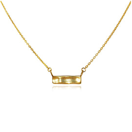 Culturesse Alva Minimal Muse Bar Pendant Necklace (Gold Vermeil)