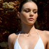 Culturesse Alva Minimal Muse Bar Pendant Necklace (Silver)