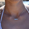 Culturesse Alva Minimal Muse Bar Pendant Necklace (Silver)