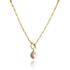 Culturesse Rosa Baroque Pearl Toggle Chain Necklace