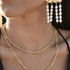 Culturesse Modern Muse Beaded Necklace / Choker (Gold Vermeil)